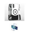 ieg™ iPhone 16 Plus Kılıf İz Asil Prime - Siyah 3D Antistatik Cam Ekran Koruyucu