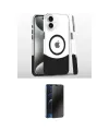 ieg™ iPhone 16 Plus Kılıf İz Asil Prime - Siyah 3D Antistatik Hayalet Cam Ekran Koruyucu