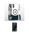 ieg™ iPhone 16 Plus Kılıf İz Asil Prime - Siyah 3D Antistatik Hayalet Cam Ekran Koruyucu