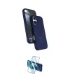 ieg™ iPhone 16 Plus Kılıf İz Işık Koleksiyonu - Siyah 3D Antistatik Cam Ekran Koruyucu