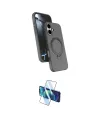 ieg™ iPhone 16 Plus Kılıf İz Işık Koleksiyonu - Siyah 3D Antistatik Cam Ekran Koruyucu