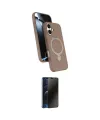 ieg™ iPhone 16 Plus Kılıf İz Işık Koleksiyonu - Siyah 3D Antistatik Hayalet Cam Ekran Koruyucu