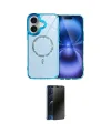 ieg™ iPhone 16 Plus Kılıf Kıvılcım Form Prime - Siyah 3D Antistatik Hayalet Cam Ekran Koruyucu