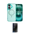 ieg™ iPhone 16 Plus Kılıf Kıvılcım Form Prime - Siyah 3D Antistatik Hayalet Cam Ekran Koruyucu