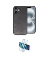 ieg™ iPhone 16 Plus Kılıf Kıvılcım Işık Serisi - Siyah 3D Antistatik Cam Ekran Koruyucu