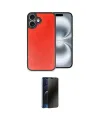 ieg™ iPhone 16 Plus Kılıf Kıvılcım Işık Serisi - Siyah 3D Antistatik Hayalet Cam Ekran Koruyucu