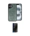 ieg™ iPhone 16 Plus Kılıf Kıvılcım Işık Serisi - Siyah 3D Antistatik Hayalet Cam Ekran Koruyucu