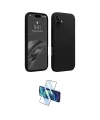 ieg™ iPhone 16 Plus Kılıf Kozmos Yansıma Özel Seri - Siyah 3D Antistatik Cam Ekran Koruyucu