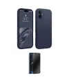 ieg™ iPhone 16 Plus Kılıf Kozmos Yansıma Özel Seri - Siyah 3D Antistatik Hayalet Cam Ekran Koruyucu
