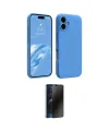 ieg™ iPhone 16 Plus Kılıf Kozmos Yansıma Özel Seri - Siyah 3D Antistatik Hayalet Cam Ekran Koruyucu