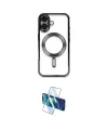 ieg™ iPhone 16 Plus Kılıf Nova Işık Özel Seri - Siyah 3D Antistatik Seramik Nano Ekran Koruyucu