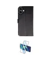 ieg™ iPhone 16 Plus Kılıf Siluet Işık Serisi - Siyah 3D Antistatik Cam Ekran Koruyucu