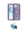 ieg™ iPhone 16 Plus Kılıf Siluet Minimal Prime - Siyah 3D Antistatik Cam Ekran Koruyucu