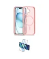 ieg™ iPhone 16 Plus Kılıf Siluet Minimal Prime - Siyah 3D Antistatik Cam Ekran Koruyucu