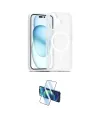 ieg™ iPhone 16 Plus Kılıf Siluet Minimal Prime - Siyah 3D Antistatik Cam Ekran Koruyucu