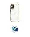 ieg™ iPhone 16 Plus Kılıf Vadi Minimal - Siyah 3D Antistatik Cam Ekran Koruyucu