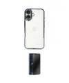 ieg™ iPhone 16 Plus Kılıf Vadi Minimal - Siyah 3D Antistatik Hayalet Cam Ekran Koruyucu