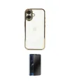 ieg™ iPhone 16 Plus Kılıf Vadi Minimal - Siyah 3D Antistatik Hayalet Cam Ekran Koruyucu