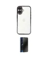 ieg™ iPhone 16 Plus Kılıf Vadi Minimal - Siyah 3D Antistatik Hayalet Cam Ekran Koruyucu