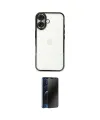 ieg™ iPhone 16 Plus Kılıf Vadi Minimal - Siyah 3D Antistatik Hayalet Cam Ekran Koruyucu