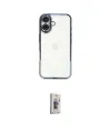 ieg™ iPhone 16 Plus Kılıf Vadi Minimal - Siyah Bilvis 3D Cam Ekran Koruyucu