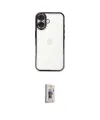 ieg™ iPhone 16 Plus Kılıf Vadi Minimal - Siyah Bilvis 3D Cam Ekran Koruyucu