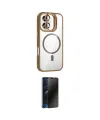 ieg™ iPhone 16 Plus Kılıf Yadigar Asil Koleksiyonu - Siyah 3D Antistatik Hayalet Cam Ekran Koruyucu