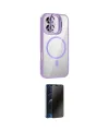 ieg™ iPhone 16 Plus Kılıf Yadigar Asil Koleksiyonu - Siyah 3D Antistatik Hayalet Cam Ekran Koruyucu