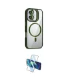 ieg™ iPhone 16 Plus Kılıf Yadigar Asil Koleksiyonu - Siyah 3D Antistatik Seramik Nano Ekran Koruyucu