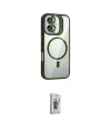 ieg™ iPhone 16 Plus Kılıf Yadigar Asil Koleksiyonu - Siyah Bilvis 3D Cam Ekran Koruyucu