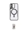 ieg™ iPhone 16 Plus Kılıf Yadigar Klasik Özel Seri - Siyah Bilvis 3D Cam Ekran Koruyucu
