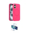 ieg™ iPhone 16 Plus Kılıf Yankı Form Serisi - Siyah 3D Antistatik Cam Ekran Koruyucu