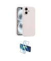 ieg™ iPhone 16 Plus Kılıf Yankı Form Serisi - Siyah 3D Antistatik Cam Ekran Koruyucu