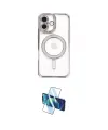 ieg™ iPhone 16 Plus Kılıf Zirve Doku Prime - Siyah 3D Antistatik Cam Ekran Koruyucu