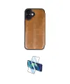 ieg™ iPhone 16 Plus Kılıf Zirve Yansıma Serisi - Siyah 3D Antistatik Cam Ekran Koruyucu