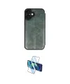 ieg™ iPhone 16 Plus Kılıf Zirve Yansıma Serisi - Siyah 3D Antistatik Seramik Nano Ekran Koruyucu