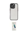 ieg™ iPhone 16 Pro Kılıf Ahenk Çizgi Serisi - Şeffaf Pasifik Cam Ekran Koruyucu