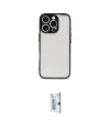 ieg™ iPhone 16 Pro Kılıf Ahenk Çizgi Serisi - Siyah Bilvis 0.18mm Plus Cam Ekran Koruyucu