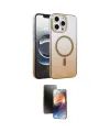 ieg™ iPhone 16 Pro Kılıf Ahenk Doku Özel Seri - Siyah 3D Antistatik Mat Seramik Nano Ekran Koruyucu