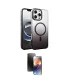 ieg™ iPhone 16 Pro Kılıf Ahenk Doku Özel Seri - Siyah 3D Antistatik Mat Seramik Nano Ekran Koruyucu