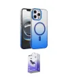 ieg™ iPhone 16 Pro Kılıf Ahenk Doku Özel Seri - Siyah Bilvis 5in1 5D Magic Hayalet Cam Ekran Koruyucu