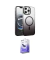ieg™ iPhone 16 Pro Kılıf Ahenk Doku Özel Seri - Siyah Bilvis 5in1 5D Magic Hayalet Cam Ekran Koruyucu