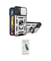 ieg™ iPhone 16 Pro Kılıf Ahenk Klasik - Şeffaf Pasifik Cam Ekran Koruyucu
