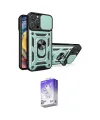 ieg™ iPhone 16 Pro Kılıf Ahenk Klasik - Siyah Bilvis 5in1 3D Magic Cam Ekran Koruyucu