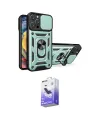 ieg™ iPhone 16 Pro Kılıf Ahenk Klasik - Siyah Bilvis 5in1 5D Magic Hayalet Cam Ekran Koruyucu