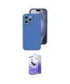 ieg™ iPhone 16 Pro Kılıf Ahenk Serisi - Siyah Bilvis 5in1 5D Magic Hayalet Cam Ekran Koruyucu
