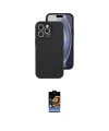 ieg™ iPhone 16 Pro Kılıf Ahenk Serisi - Siyah Buffer Hayalet Cam Ekran Koruyucu