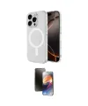 ieg™ iPhone 16 Pro Kılıf Ahenk Yansıma Prime - Siyah 3D Antistatik Mat Seramik Nano Ekran Koruyucu