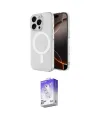 ieg™ iPhone 16 Pro Kılıf Ahenk Yansıma Prime - Siyah Bilvis 5in1 3D Magic Cam Ekran Koruyucu