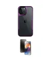 ieg™ iPhone 16 Pro Kılıf Akış Çizgi Koleksiyonu - Siyah 3D Antistatik Mat Seramik Nano Ekran Koruyucu